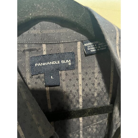Panhandle Slim Western Pearl Snap Button Up Shirt - Size L - Picture 3 of 5